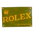 Old Antique Vintage Rare ROLEX Watches Porcelain Embossed Enamel Sign Board