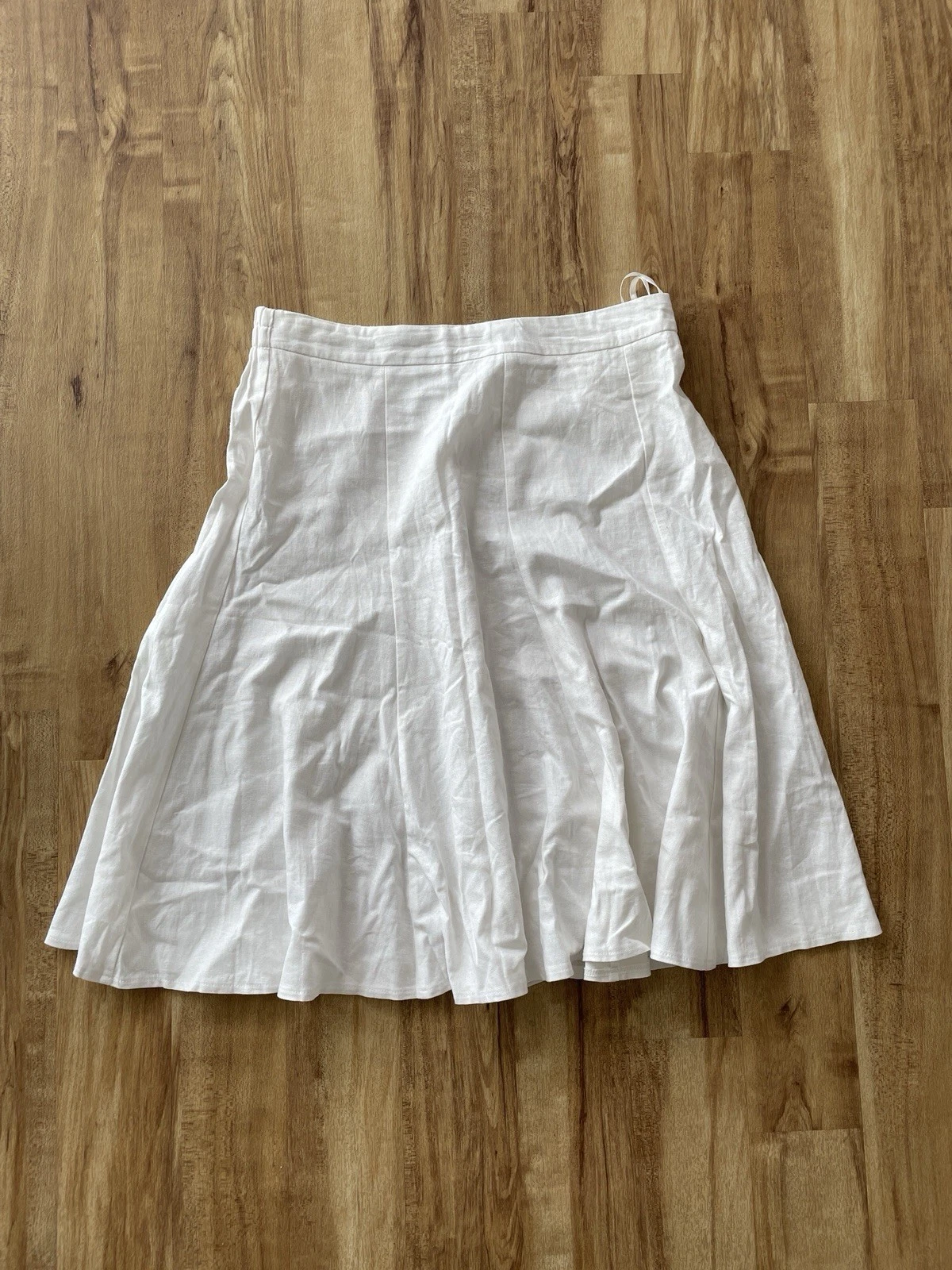 Low Rise White Linen Skirt Size 12-14
