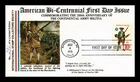 DR JIM STAMPS US COVER AMERICAN MILITIA MILITARY UNIFORMS BICENTENNIAL FDC