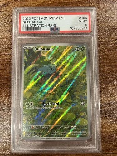 Pokémon Bulbasaur 166/165 Sv: Scarlet & Violet 151 IR English PSA 9