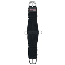 HILASON Horse Western 27 Strand Double Weave Black Roper Cinch  Girth Strap
