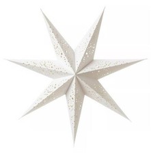 NEW IKEA STRALA STAR PENDANT HANGING LAMP SHADE LACE WHITE 35" CHRISTMAS