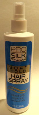 Pro Silk Salon  Extra Hold  Hair Spray Infused Argan-Coconut Oil, 12fl Oz