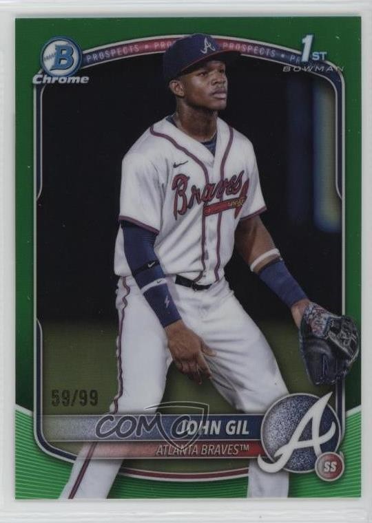 2025 Bowman Chrome Prospects Green Refractor 59/99 John Gil #BCP-172