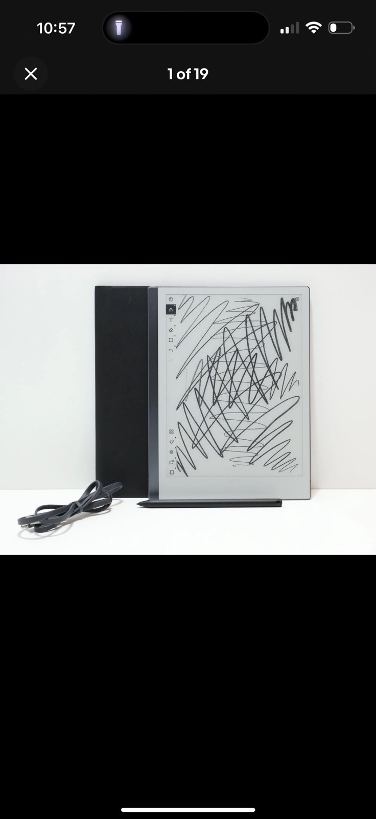 ReMarkable 2 Paper Tablet Bundle with Marker Plus and Gray Polymer Weave Folio