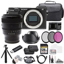 Sony Alpha a6400  FE 50mm f/1.4 GM Lens 128GB  Ext Bat 3 PC Filter- Kit