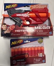    Nerf  N-Strike MEGA  Series Hotshock Blaster  10 PACK DARTS - COMBO DEAL