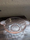 Anchor Hocking Pink Depression Glass Optic Handled Dessert Bowls 5 7/8" Set of 6