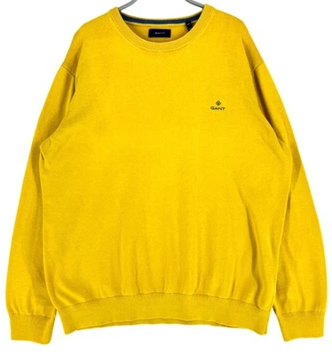GANT Pull Homme Col Rond en Coton Maille Serrée Taille 2XL Bleu - Photo 1/4