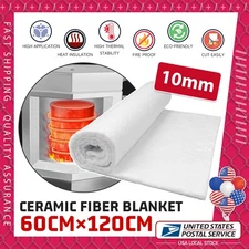 1Pc 47.2"x23.6"x0.4" Ceramic Fiber Insulation Mat For Fireplace, Chimney,Forge