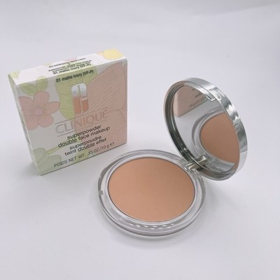 Clinique Superpowder Double Face Makeup ~ 01 Matte Ivory ~ 0.35oz/10g NIB