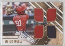 2017 Panini Elite Extra Edition Quad Materials Holo Gold 10/99 Victor Robles 0s3