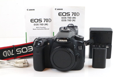 [SC 5,606] Canon EOS 70D Excellent+5  Digital SLR Body Only Manuals - Dual Pixel