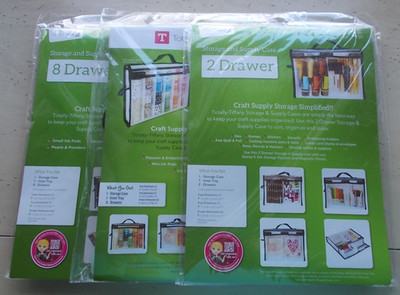 Lot 3 Totally Tiffany 2 6 8 Drawer Storage & Supply Cases Inner Trays & Drawers