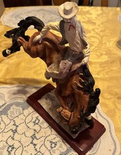 Cowboy And Horse Figurine large chipped and separated from base