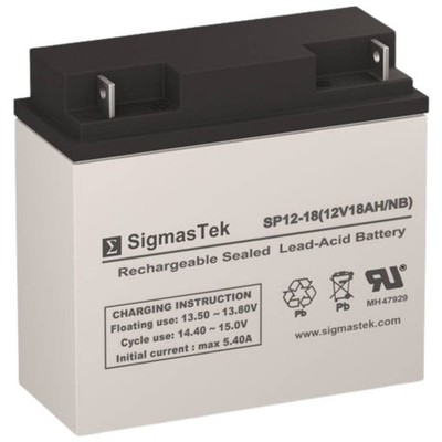 SigmasTek SP12-18NB Battery - 12V 18Ah NB Terminal Rechargeable Sealed Lead Acid