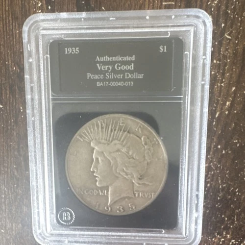 1935 Peace Silver Dollar Authenticated Very Good Circulated BA17-00040-013