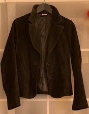 Schicker Wildlederblazer, Vintage, schwarz, 4...