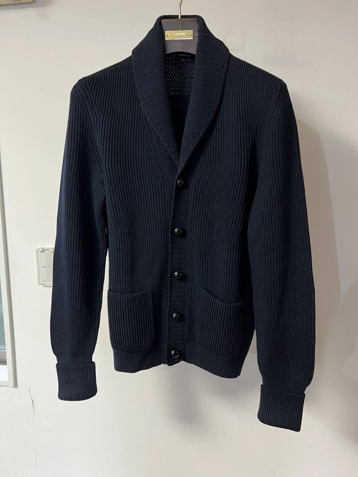 TOM FORD Chal Cuello Tejido Blusa Chaqueta Lana Talla 46 Usado por 007 McQueen/JP-- Foto 2 de 4