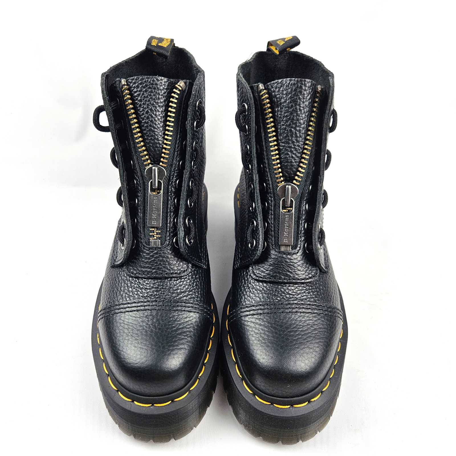 Dr. Martens Sinclair Platform Boots Black Milled Nappa Leather • Women’s 8 NIB image 3