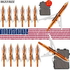 Archery 12-144pcs 100 Grain 2 Blade Mechanical Broadheads 420 Stainless Steel