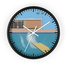 A Bigger Splash Wall Pop Art MET Museum MOMA David Hockney Wall CLOCK