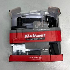 KWIKSET Halifax Double Cylinder Deadbolt Keyed Entry Matte Black 99910-068 Dam