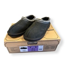 Kirkland Signature Unisex Black Shearling Slippers Size M5/W6 Item 7771737