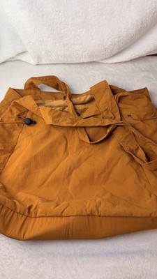 Montana West Select Nylon Cinch Shopper Tote Bag Autumn Orange / Gold Athleisure