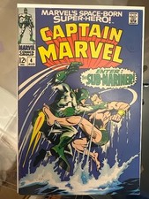 Captain Marvel #4 (1968) Silver Age Marvel - vs Sub-Mariner - FN 5.5/6.0