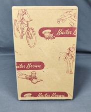 BOX ONLY - Buster Brown Shoes Red Print VTG MCM Children