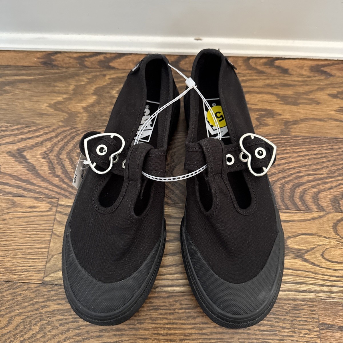 Vans Style 93 Black Mary Jane Sneakers Heart Buckle VN0A3XTJBKA