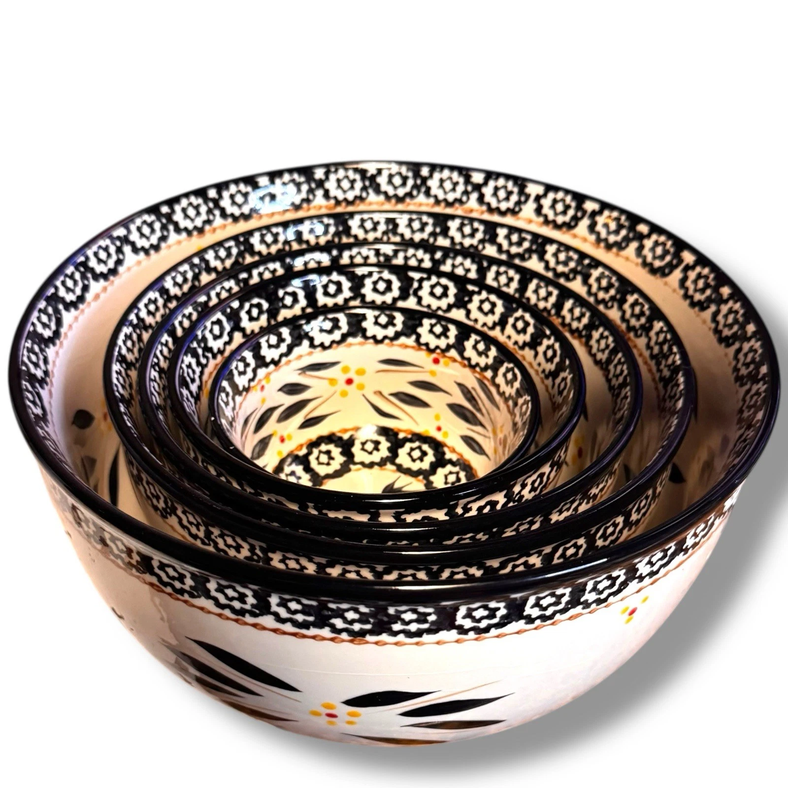 Nesting Mixing Bowls Temptations by Tara Blue Old World VTG Ceramic 5 Pieces
Opens in a new window o