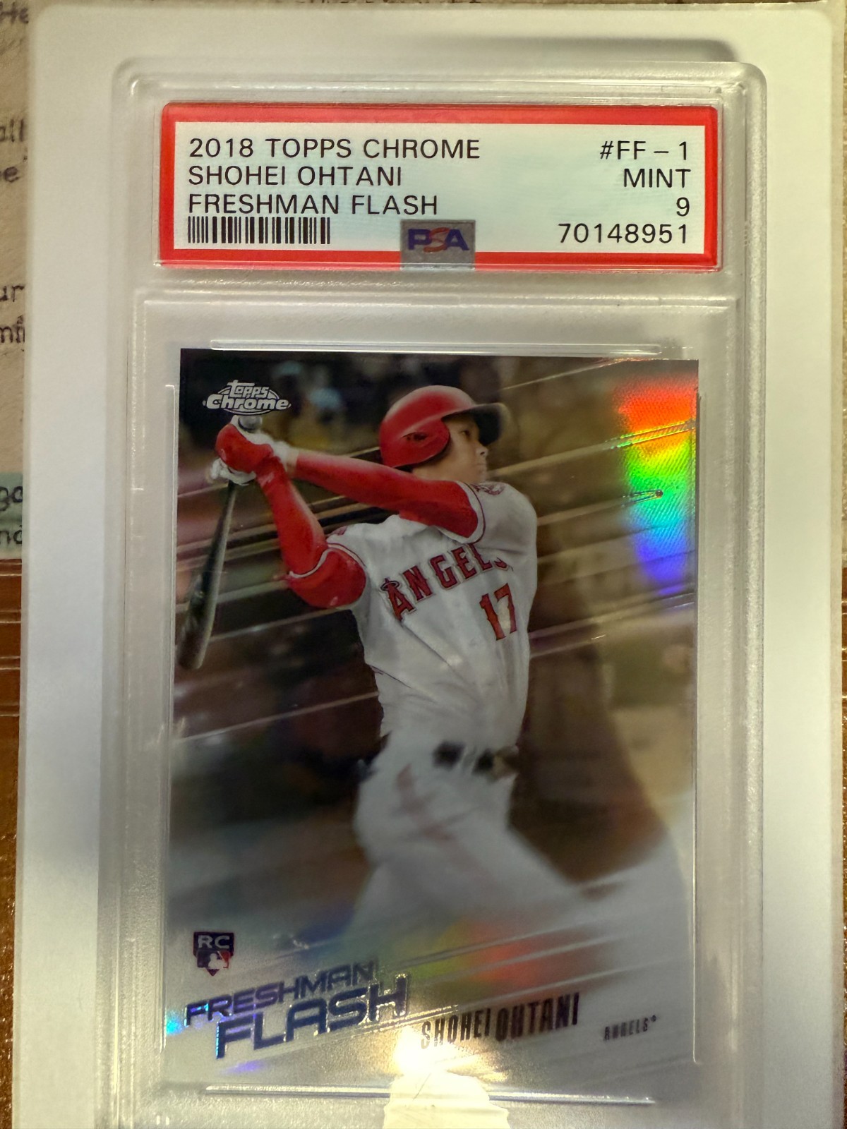 2018 Topps Chrome Shohei Ohtani Freshman Flash #FF1 PSA 9 - 103A
