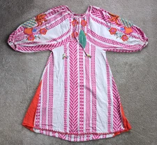 Farm Rio Jacquard Embroidered Maxi Dress Womens Medium NWT Pink Oversized Floral