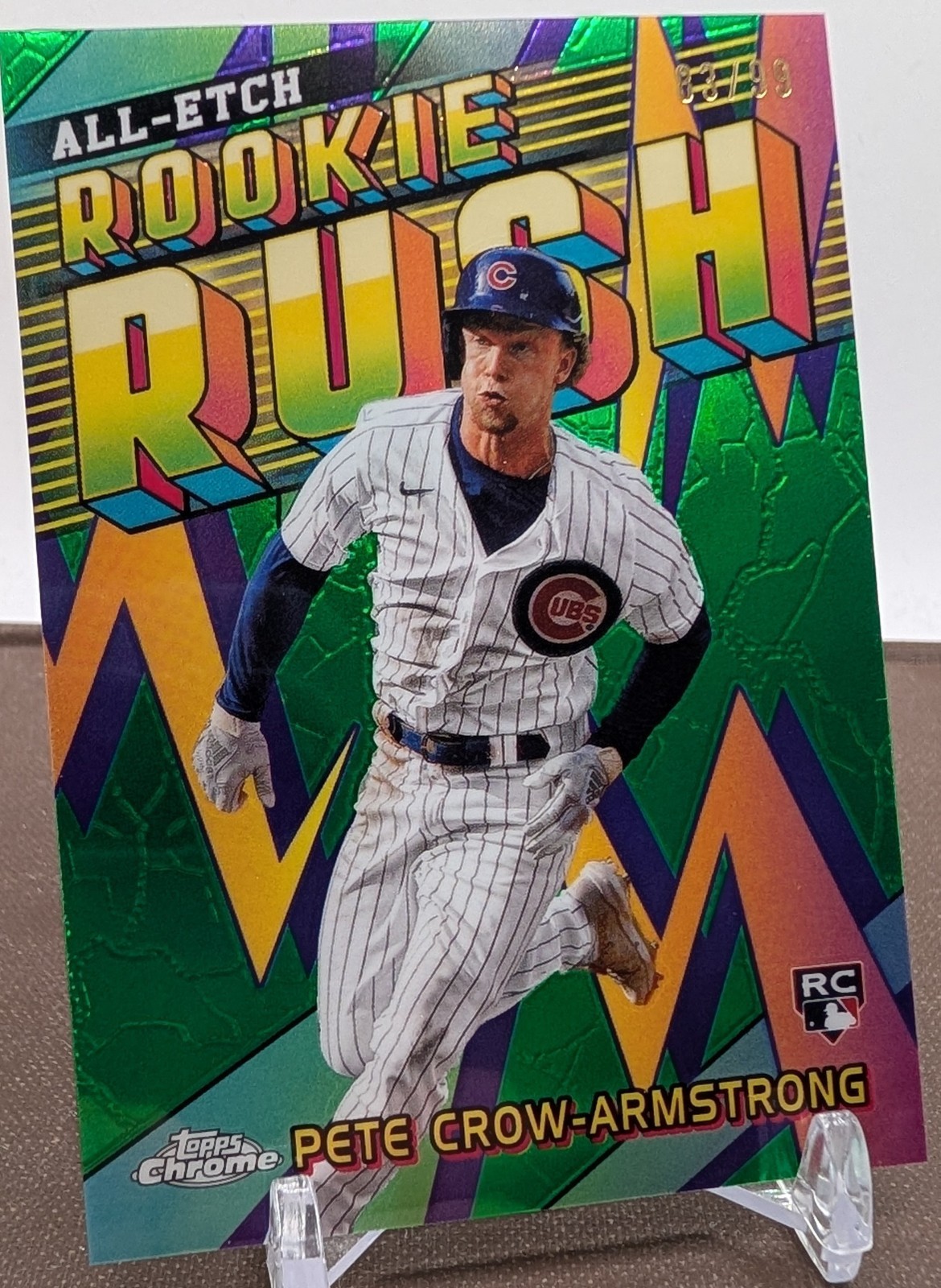 2024 Topps Chrome RC All-Etch Rookie Rush Green Pete Crow-Armstrong /99 HD