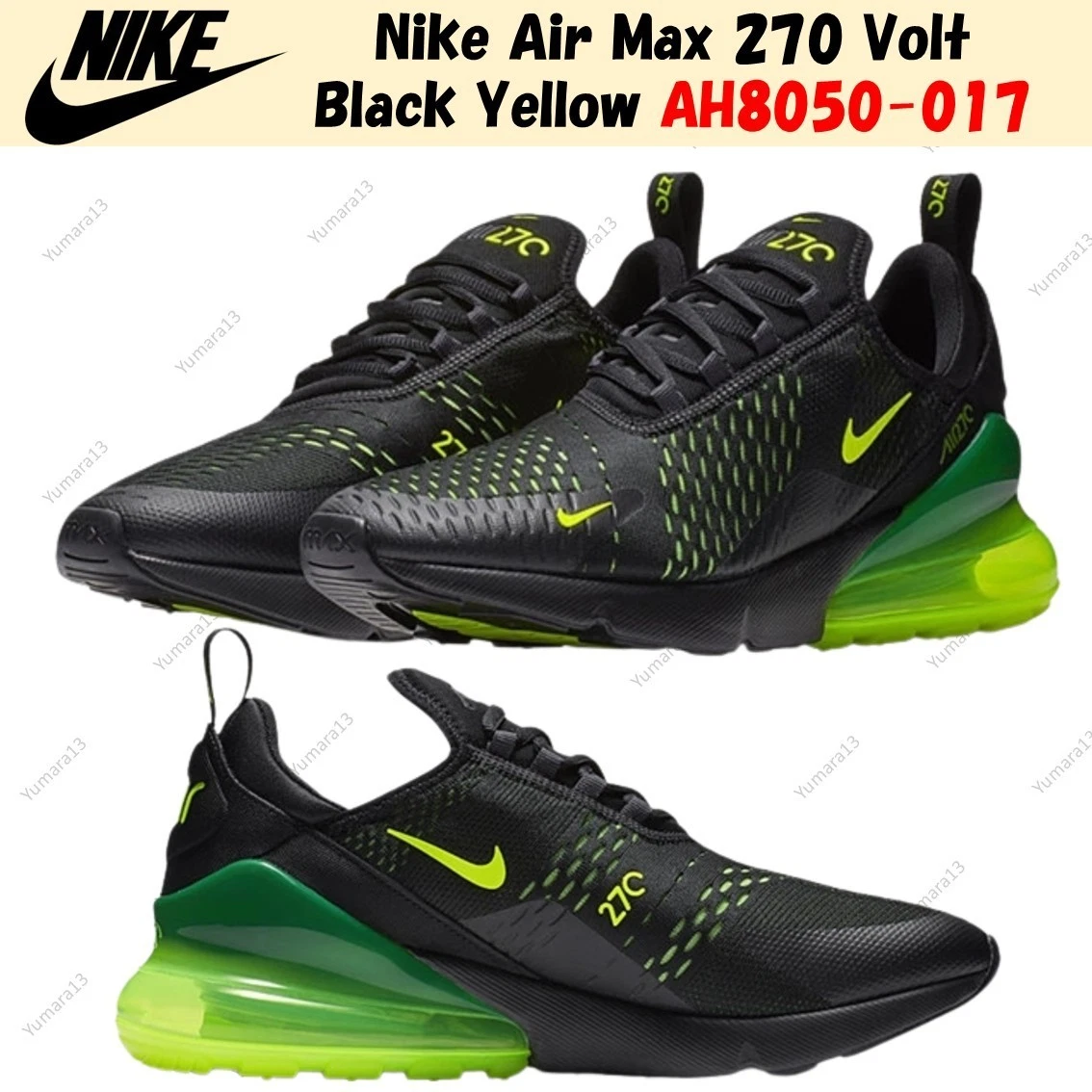Nike Air Max 270 Black Volt | eBay