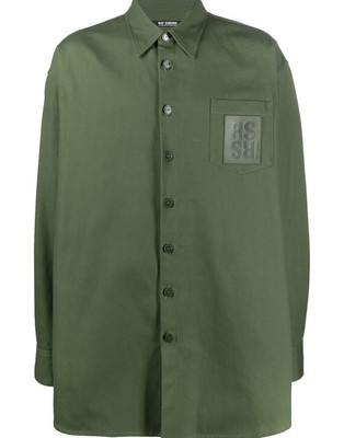 Raf Simons Chemise Jacke und Denim Oversize R Pins khaki 40393551