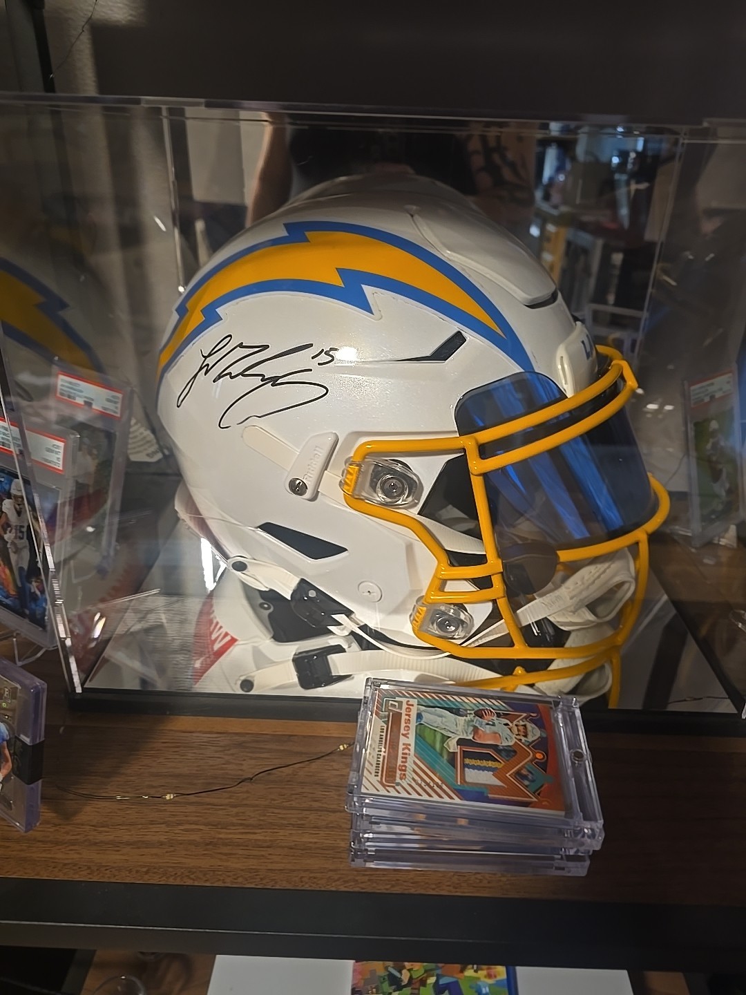Ladd McConkey Autographed Signed Los Angeles Chargers Full Size Speed FLEX Helmet Beckett 