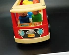 VINTAGE 1969 FISHER PRICE LITTLE PEOPLE  MINI BUS with assorted People