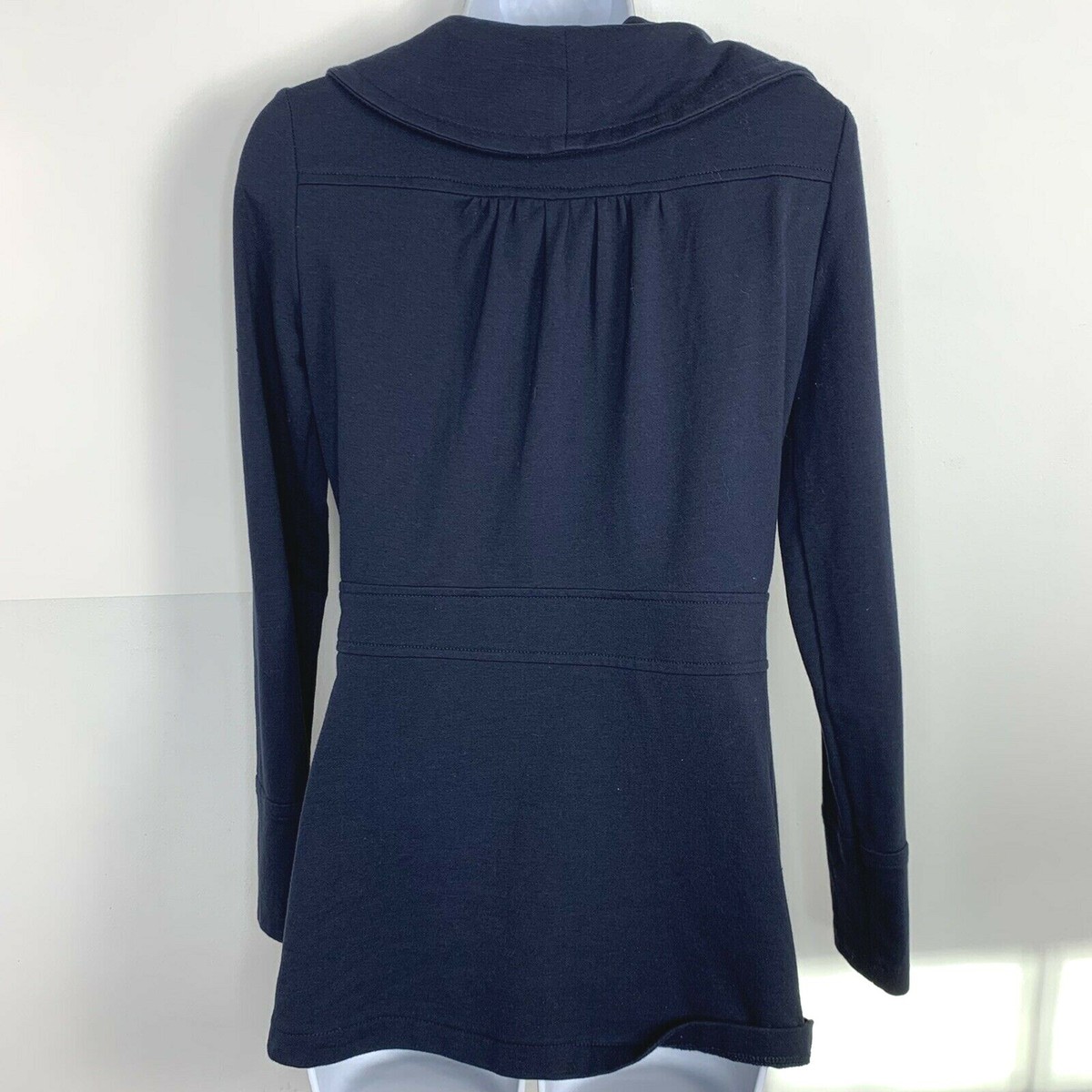 Paraella Juniors Jacket sz M Navy Button Up Minimalist Chic VINTAGE View 5