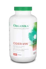 Organika Cider Vin Unrefined Easy to Take Capsules Fermented Apples 300pcs NEW