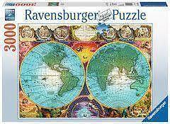 Ravensburger 17074 Puzzle Da 3000 Pz Planisfero Antico Ebay