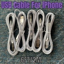 Fast Charger Cable Heavy Duty 6FT For iPhone 8 7 X XR 11 12 13 14 Charging Cord
