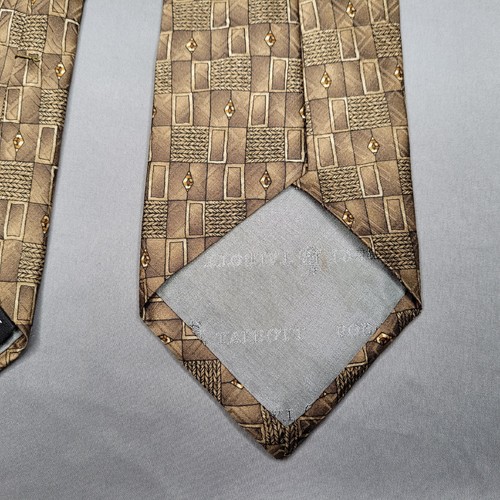Robert Talbott Tie Gold Brown Best Of Class Nordstrom Hand Sewn Silk Made USA - Picture 7 of 9