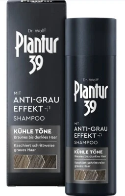 Plantur 39 Anti Grau Effekt Shampoo 200 ml KÜHLE TÖNE Braunes bis dunkles Haar