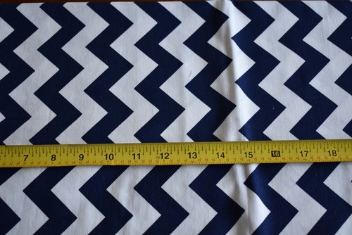 24" Long, Navy & White Chevrons, Riley Blake/"Chevron"/RBD/C320, N2185 - Picture 2 of 6
