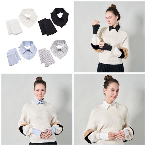 Stylish Pattern Collar Set Unisex Fashion Collar Business Casual Fashion Collar - Picture 2 of 12