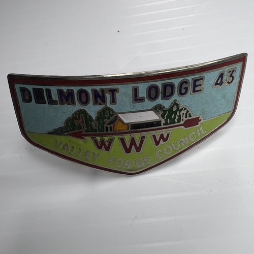 BSA Delmont Lodge 43 Valley Forge Council WWW Neckerchief Slide Metal NS-465