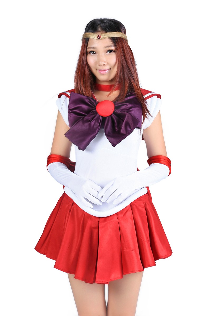 Rei Hino Cosplay Halloween Party Costume White Gloves For Sailor